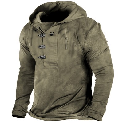 Men's Outdoor Retro Long Sleeve Hoodie HF1501-03-01