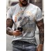 Men's Motorcycle Graphic Short Sleeve T-Shirt HE1604-04-02