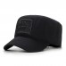 Men Cotton Letter Embroidery Solid Color Outdoor Sunshade Casual Vintage Military Caps Flat Hats